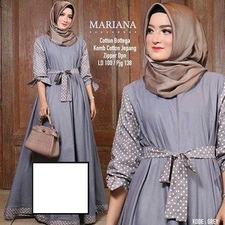 Mariana Polka Dusty I Party Dress Wanita Baru Import Murah I busana muslim wanita