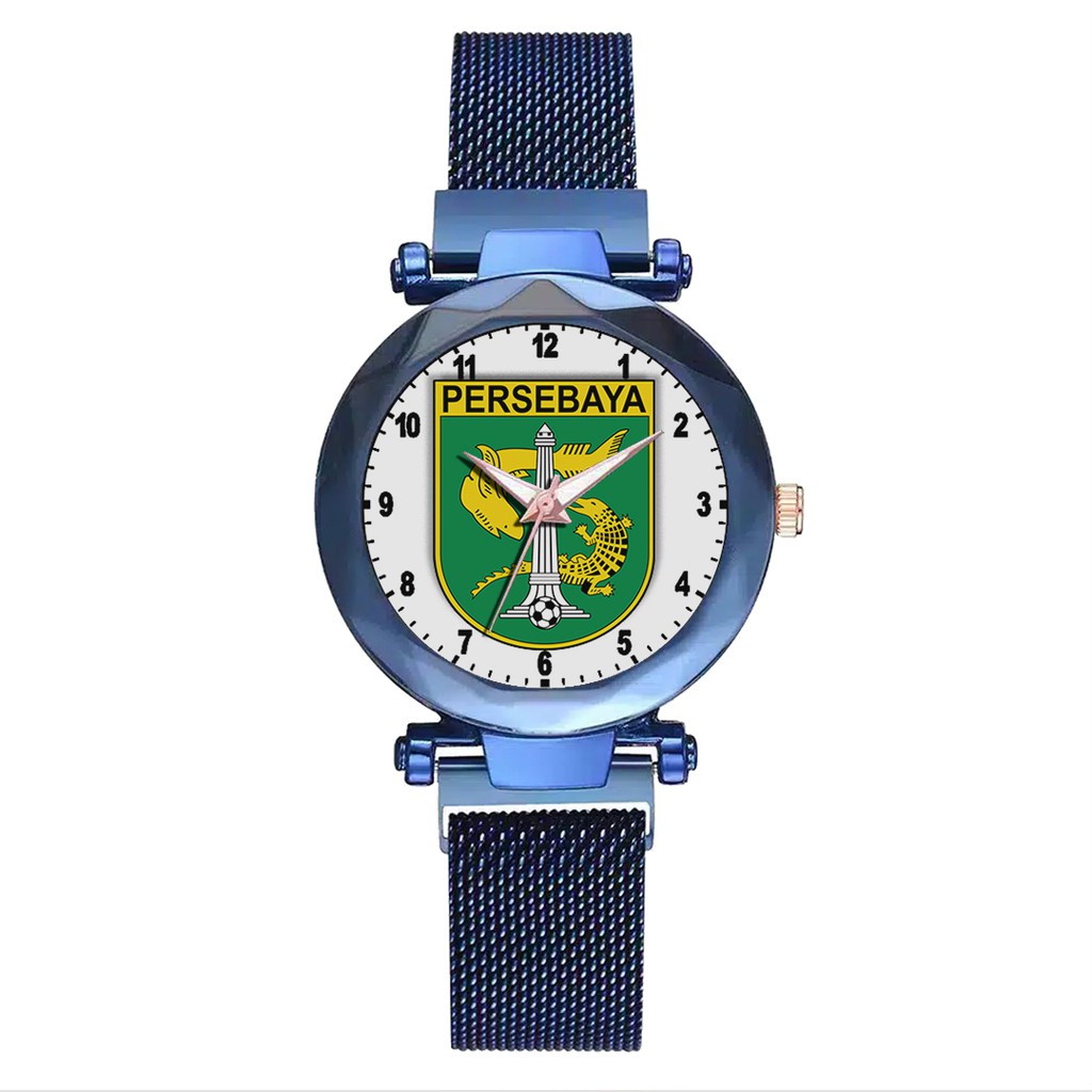 Jam Tangan Wanita Custom - Bonita PERSEBAYA MOTIF 3 Free Box &amp; Batre Cadangan