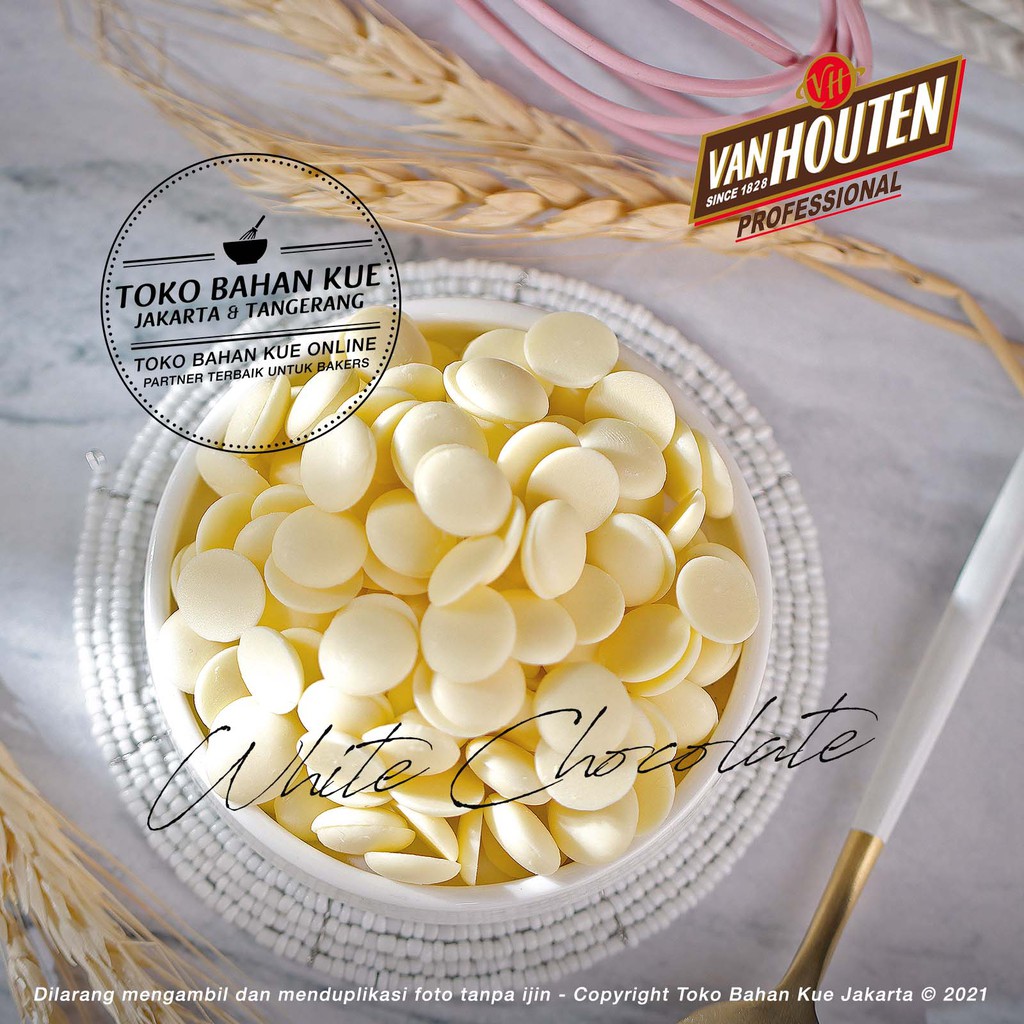 

Van Houten - Chocolate White 27,8% Couverture Coin 1kg Coklat Putih