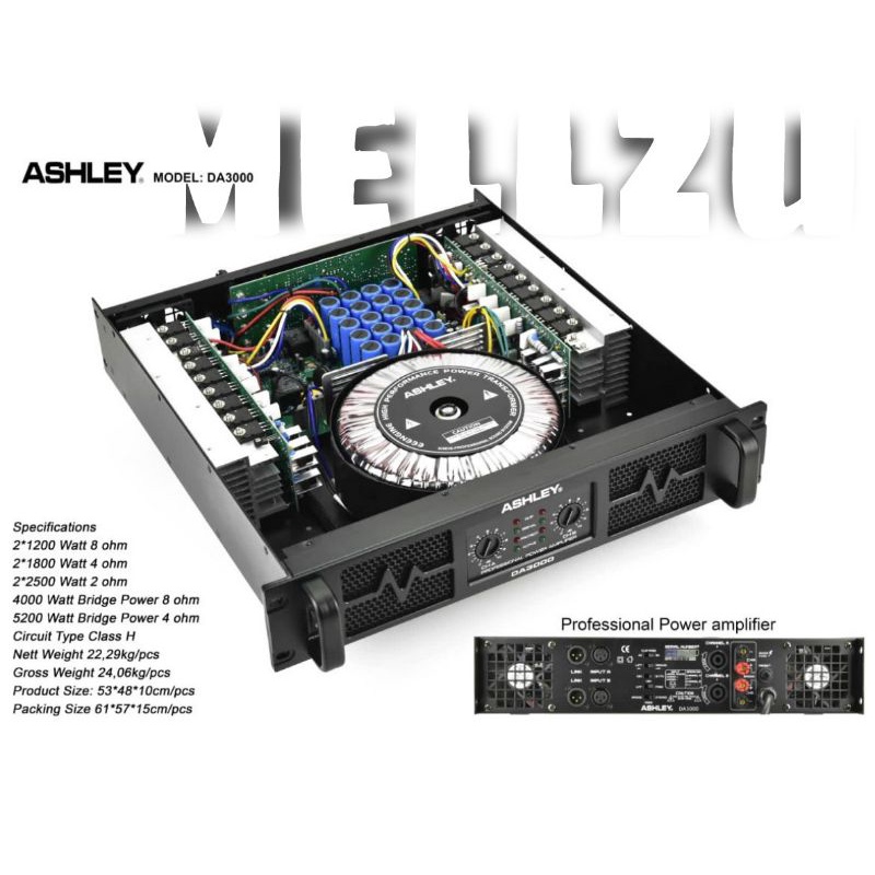 Power Ashley DA3000 Amplifier Ashley DA 3000 Class H