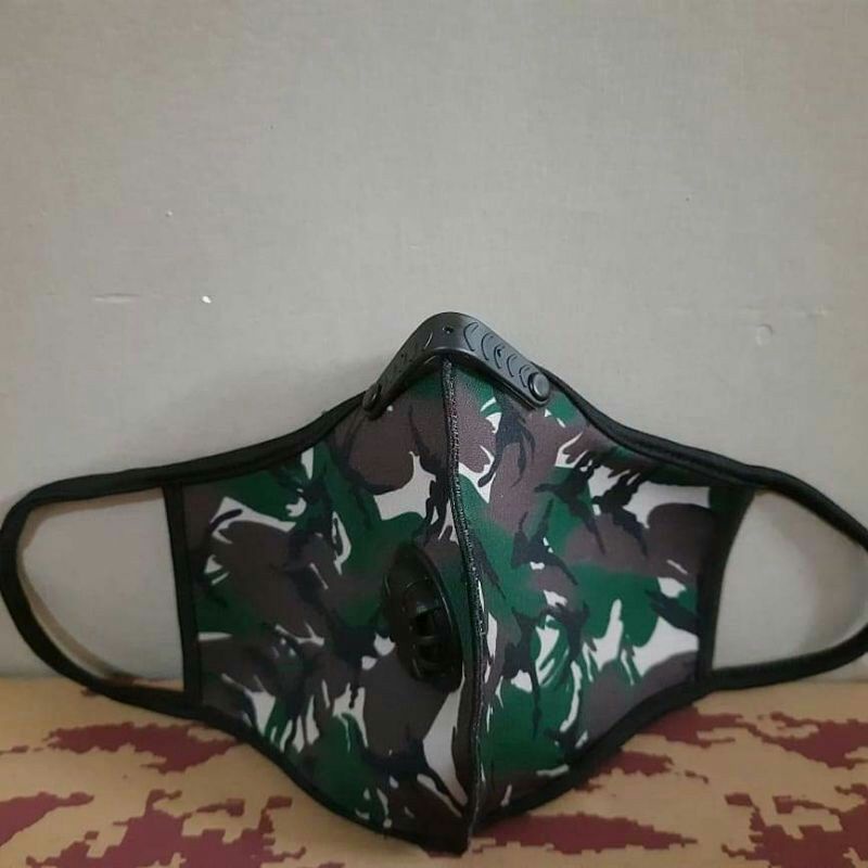 Masker Spandex Filter Loreng Malvinas Tali Kun Premium Dan Exclusive