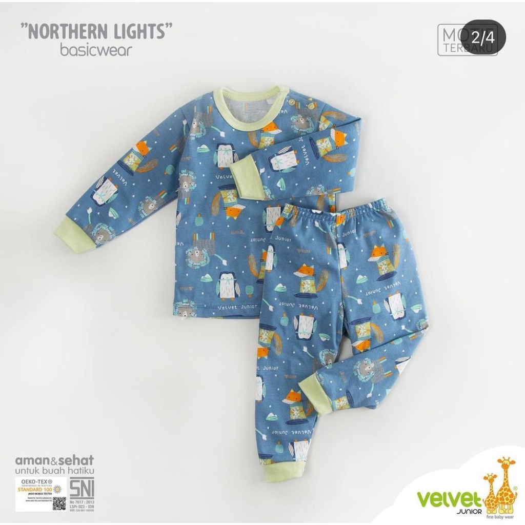 PIYAMA velvet junior MAGICAL ADVENTURES / HERE COMES THE SUN / NORTHERN LIGHTS / SHOUTHERN CHARM piyama anak lucu velvet libby babeebabyshop