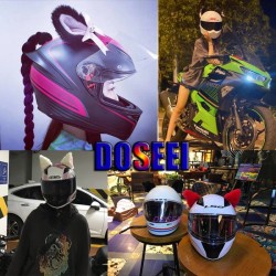 HITAM PUTIH✔️KUPING BANDO LUCU SERBAGUNA KUPING KUCING UNTUK HELM | HIASAN UNTUK HELM / KUPING KUCIN