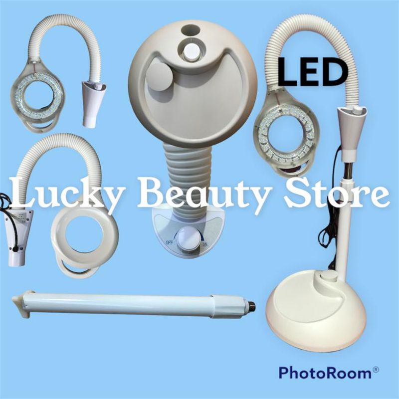 ampu Facial LED Magnifiying Lamp Lampu Meja Desk Lamp Kaca Pembesar Digunakan Di Salon Kecantikan Dokter Gigi Dengan Roda