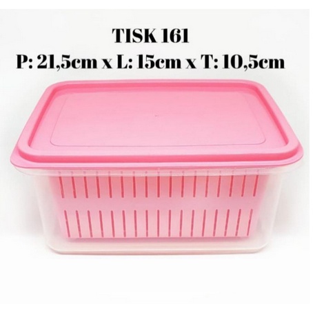 KOTAK DENGAN SARINGAN BESAR GOLDEN LEMON TISK 161 TEMPAT SERBAGUNA TEMPAT SARINGAN IKAN KOTAK TIRISA