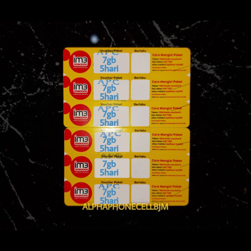 VOUCHER INDOSAT 7GB 7HARI