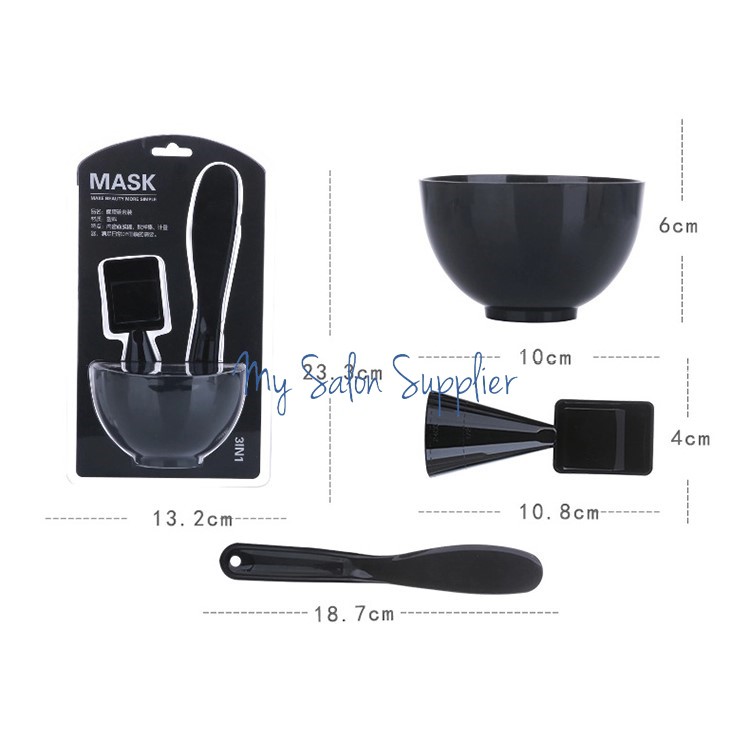 Mangkok Masker Wajah Set isi Spatula, Sendok Ukur Lameila D0892