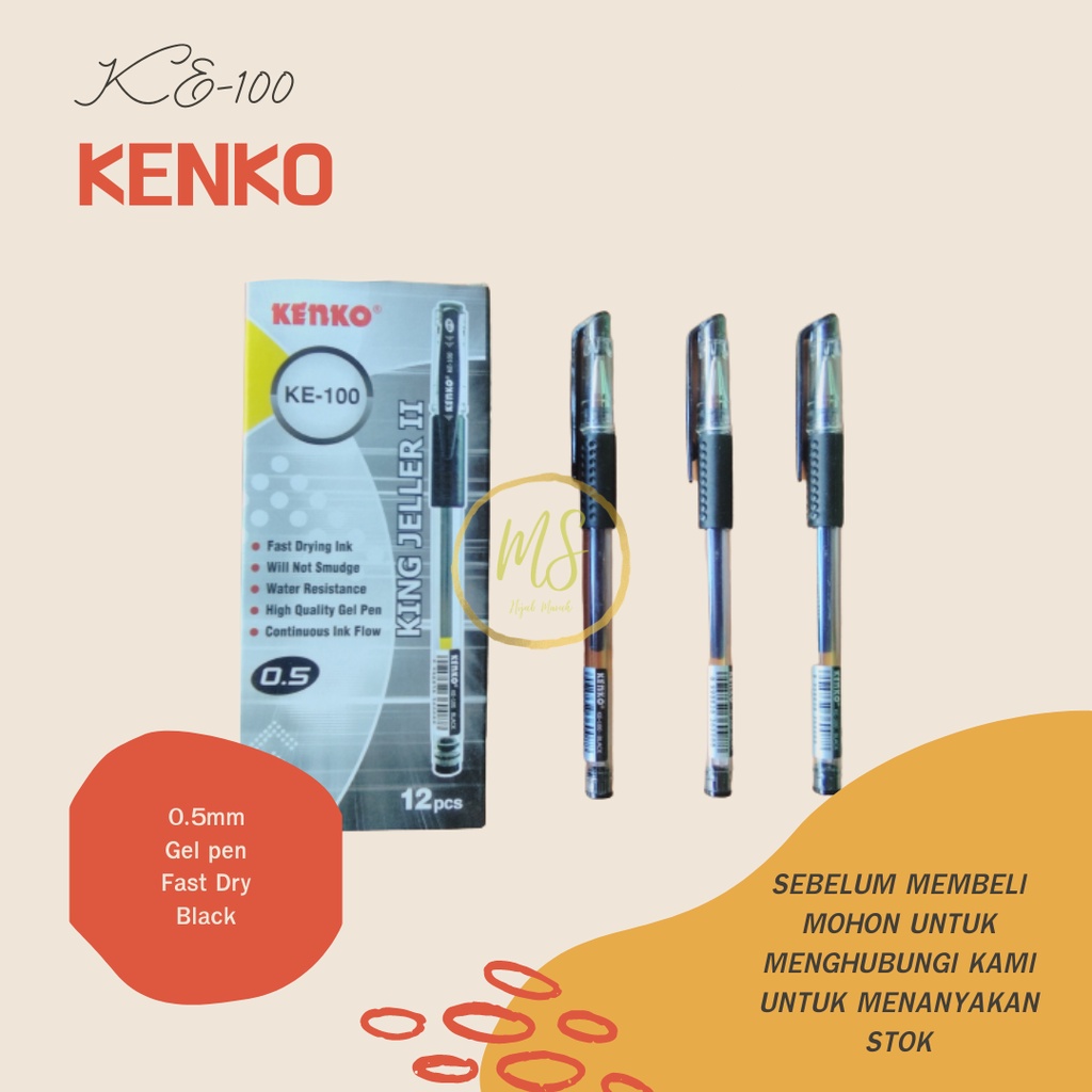 

BOLPOINT KENKO KE-100 HITAM GEL