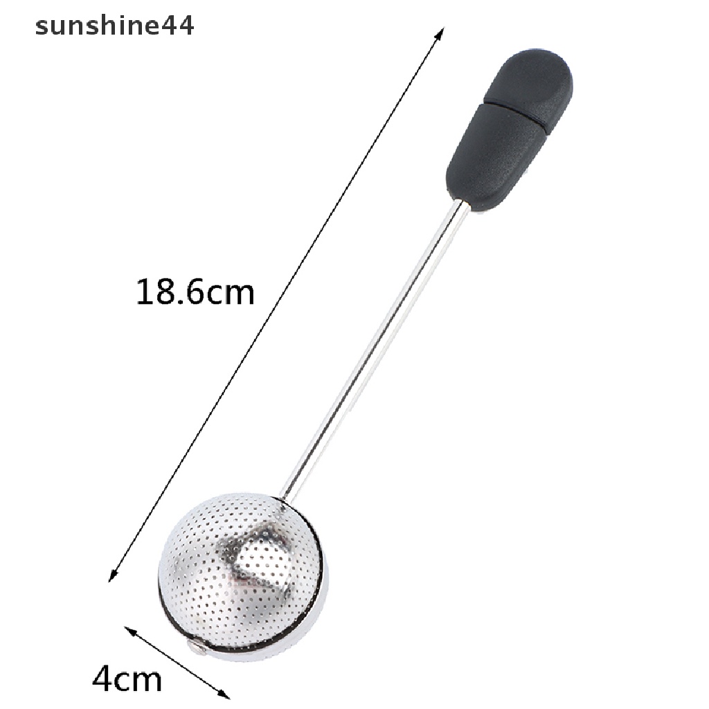 Sunshine Bola Saringan Teh Portable Bahan Stainless Steel Dengan Gagang 18.6cm