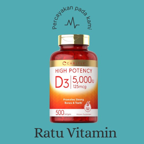 Carlyle Vitamin D3 5000 IU 500 Softgels