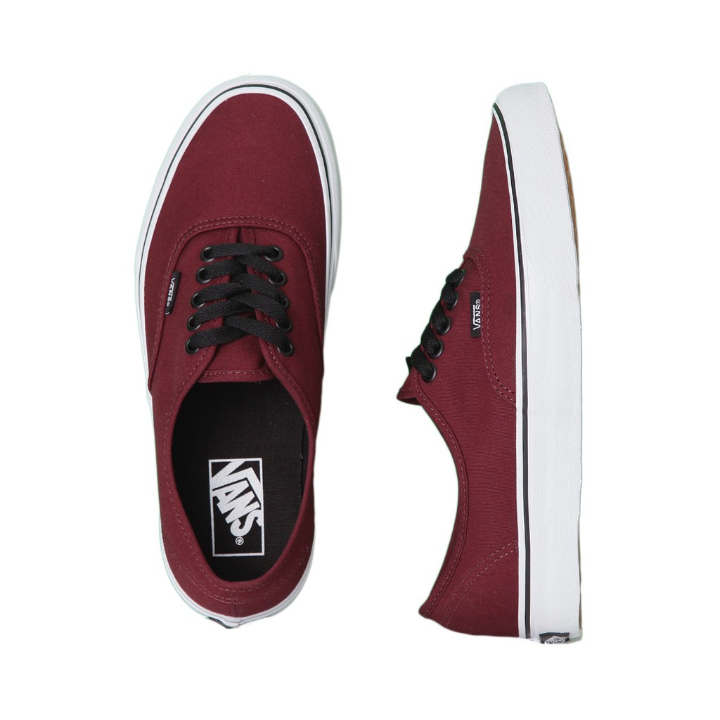 Sepatu Skate Vans Port Royal Red Maron Grade Original Waffle ICC Cewek Cowok Sneakers Kets Merah