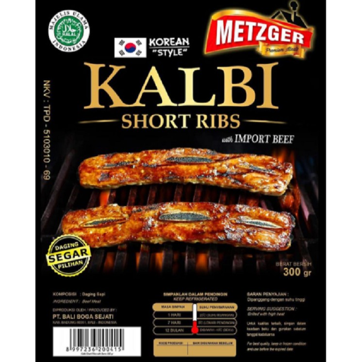 DAGING SAPI BEEF KALBI METZGER HALAL 300GR KOREAN BBQ