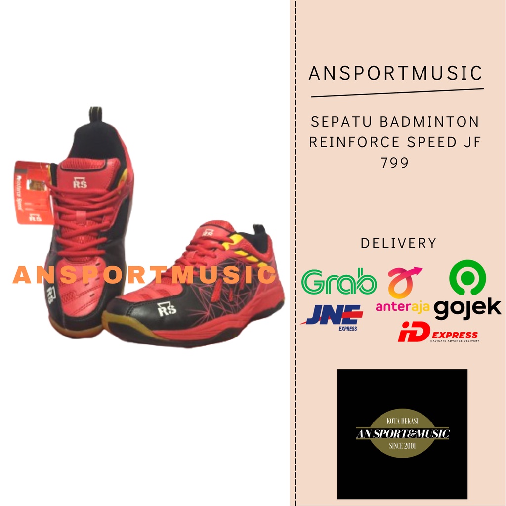 Sepatu Badminton RS JF 799 Original 100%