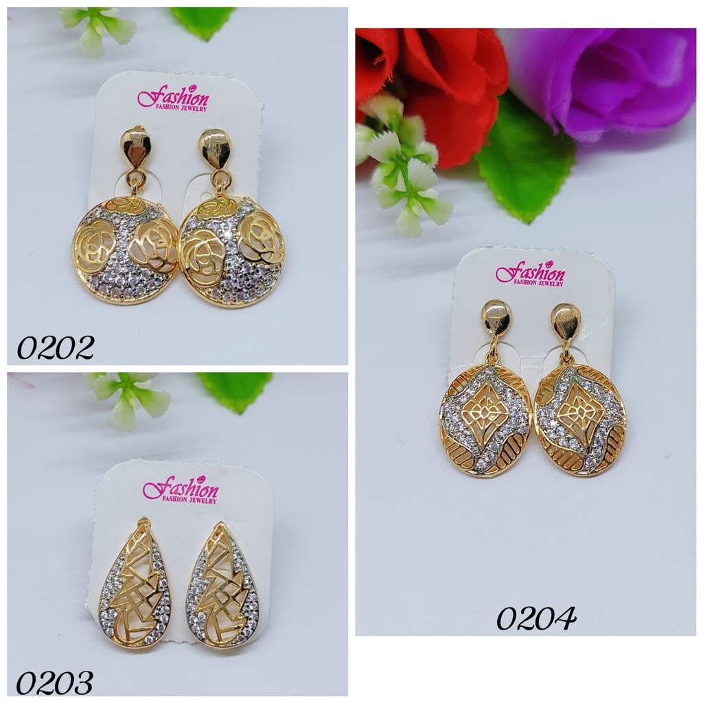 Anting tusuk perhiasan fashion 0202-0204