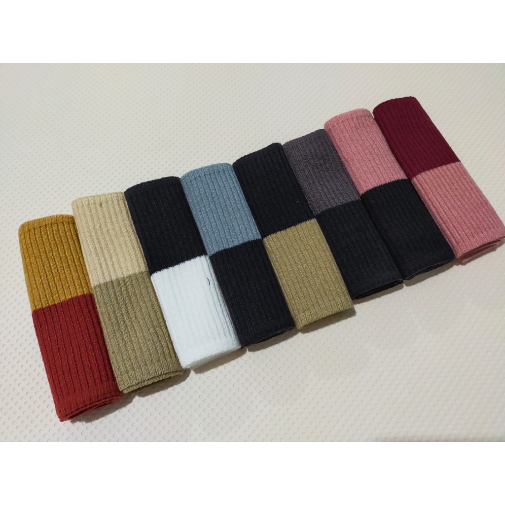 INNER RAJUT PREMIUM KNIT BANDANA CIPUT RAJUT INNER RAJUT DALEMAN HIJAB TWO TONE