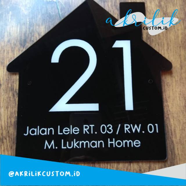 

Nomor rumah Acrylic mewah ukuran 20x20 murah, bukan murahan