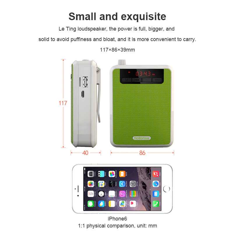 Megaphone Mikrofon Penguat Suara Tourguide Speaker Radio Pemutar MP3 Microphone Spiker Kecil Portable Berkualitas