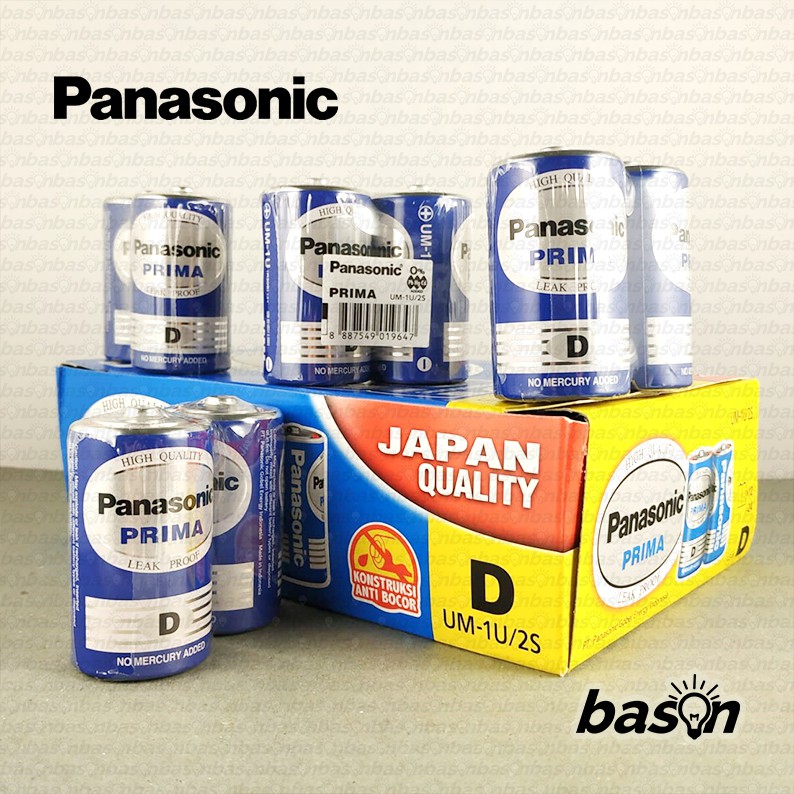 Baterai Panasonic D Prima Blue (isi 2 pcs) - Batere Besar