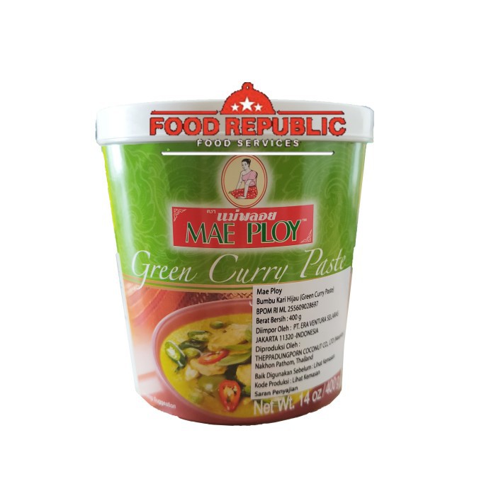 

MAE PLOY GREEN CURRY PASTE 400 GR - KARI PASTA HIJAU IMPORT HALAL