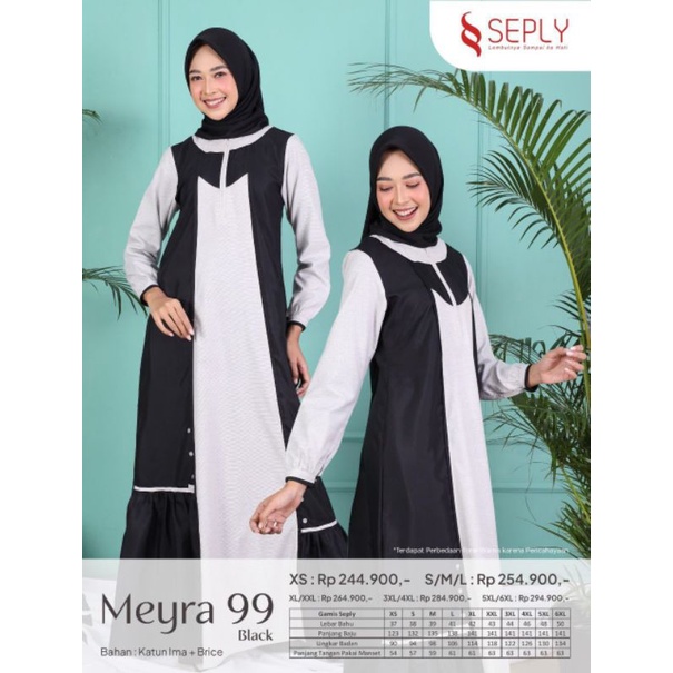 GAMIS SEPLY MEYRA 99 GREY DAN BLACK