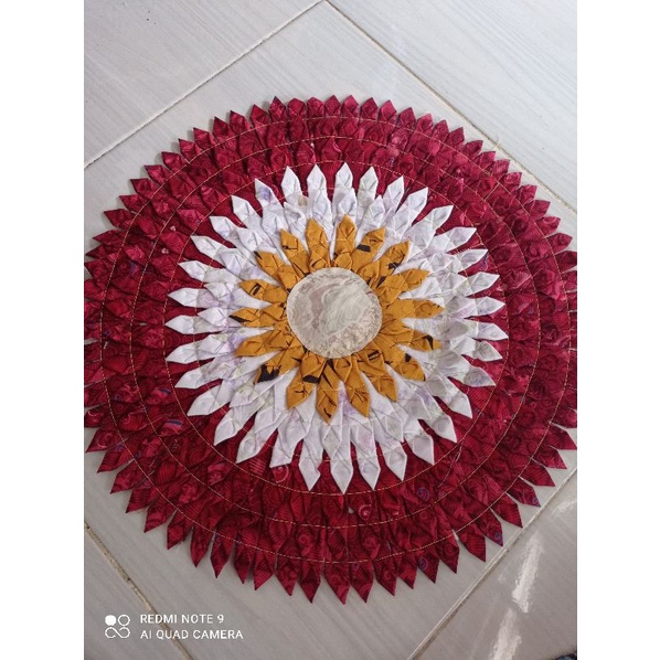 UNIK KESET KAKI PERCA PINCUK BESAR BUNDAR 40CM | 1 KILO MUAT 6 PCS | TAPLAK MEJA MINIMALIS UNIK LUCU