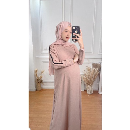 ABAYA GHANIA BAHAN PREMIUM CRINKLE AIRFLOW