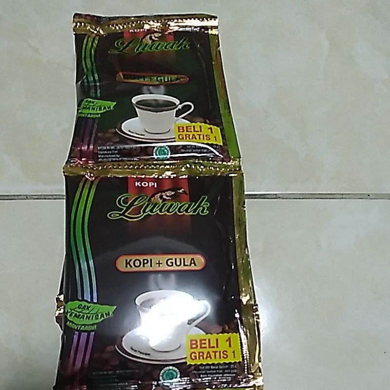 

kopi luwak kemasan saset isi kopi+gula @ isi 20pcs