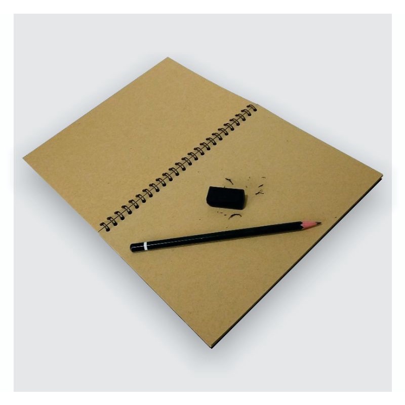 Sketch Book Buku Sketsa Notebook A5-Cvr cokelat isi cklt