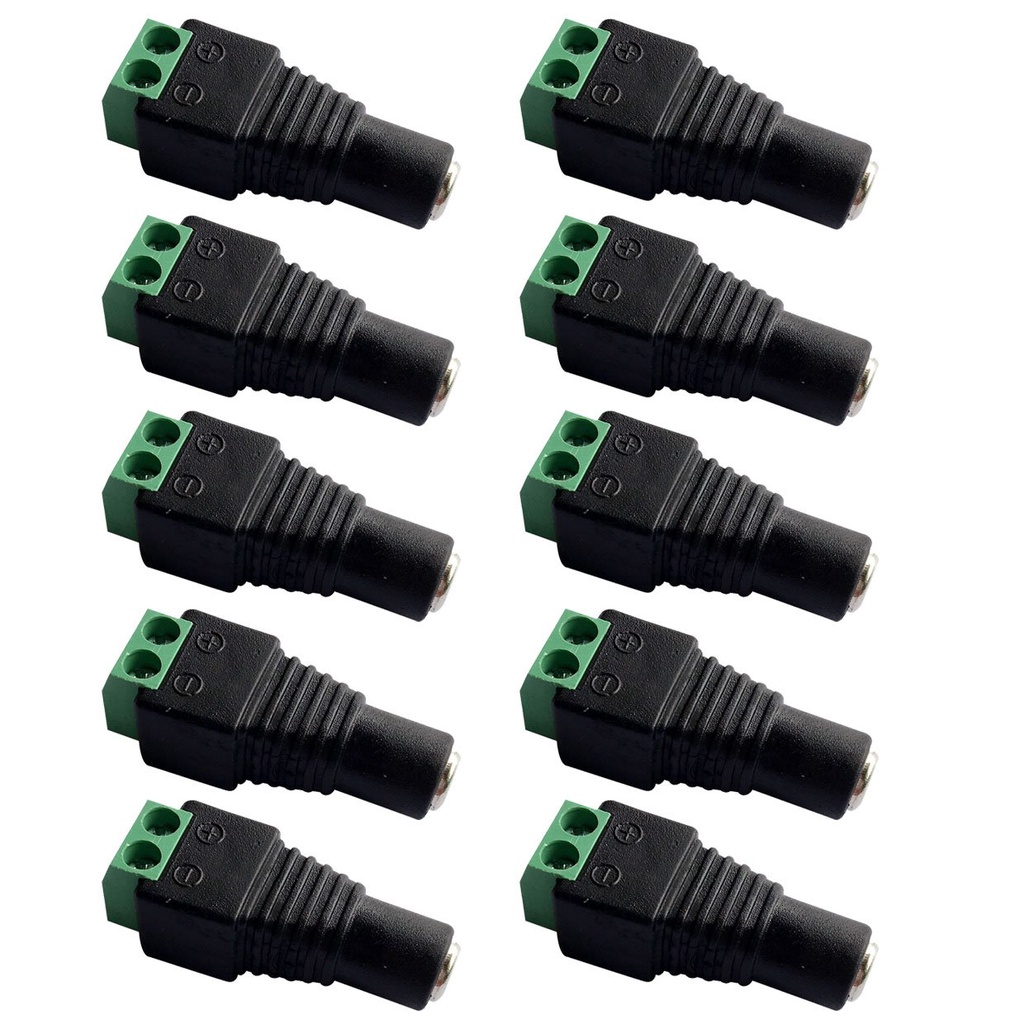 RG59F | CONNECTOR RG59 DC POWER FEMALE BEST FOR CCTV (GREEN BLACK)