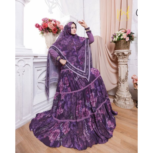 Safitri Syar'i Ori by Mariani Fashion / Gamis Set Syar'i / Gamis Pesta / Gamis Syar'i Mewah / Baju Syar'i Terbaru / Muslimah Branded Wear-1