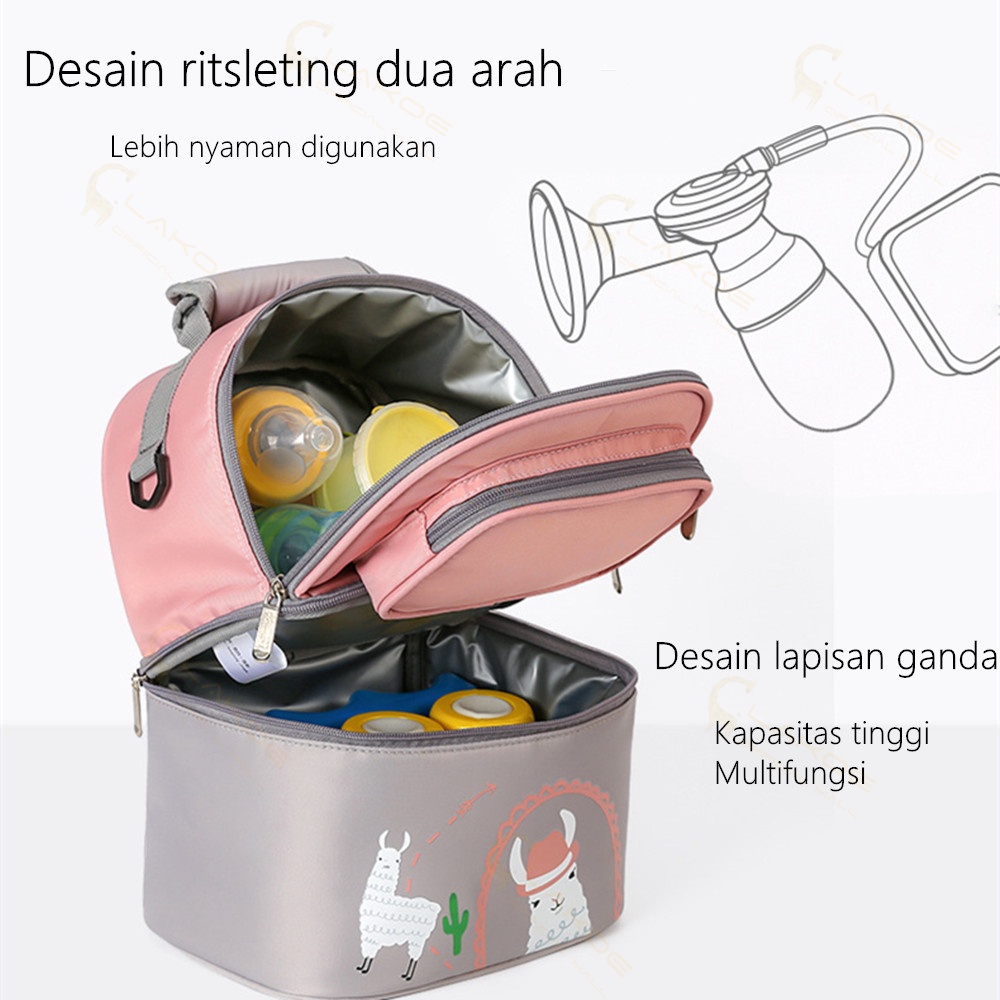 Lacoo Multifungsi diaper bag BPA free Tas Perlengkapan bayi waterproof