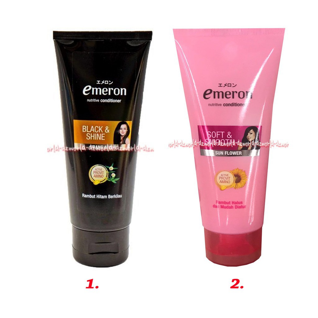 emeron conditioner soft &amp; smooth / black &amp; shine 170ml