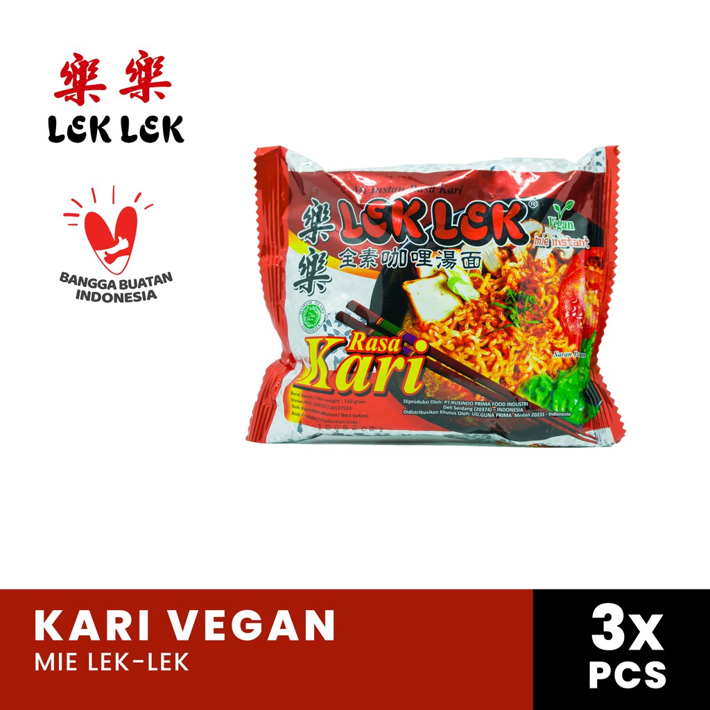 

Mie Lek-Lek Kari Vegan [3 PCS]