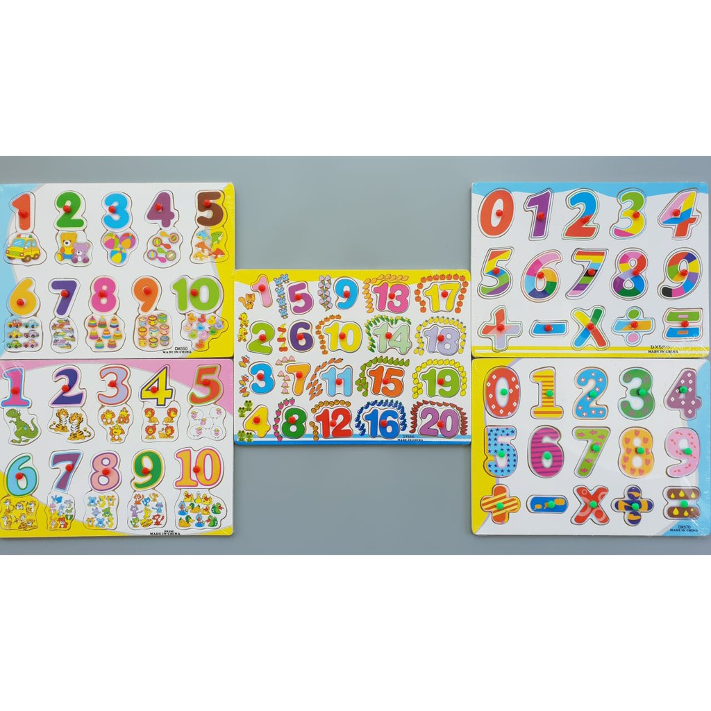 PUZZLE PUZZLE KAYU MAINAN EDUKASI ANAK PUZZLE DAN BOARD GAME PUZZLE HURUF ANGKA ABJAD 01 HEWAN KNOB