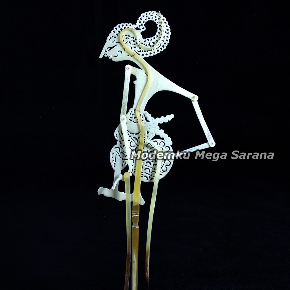 Souvenir Wayang Kulit Mini Caperan Super Putihan - Arjuna Janaka