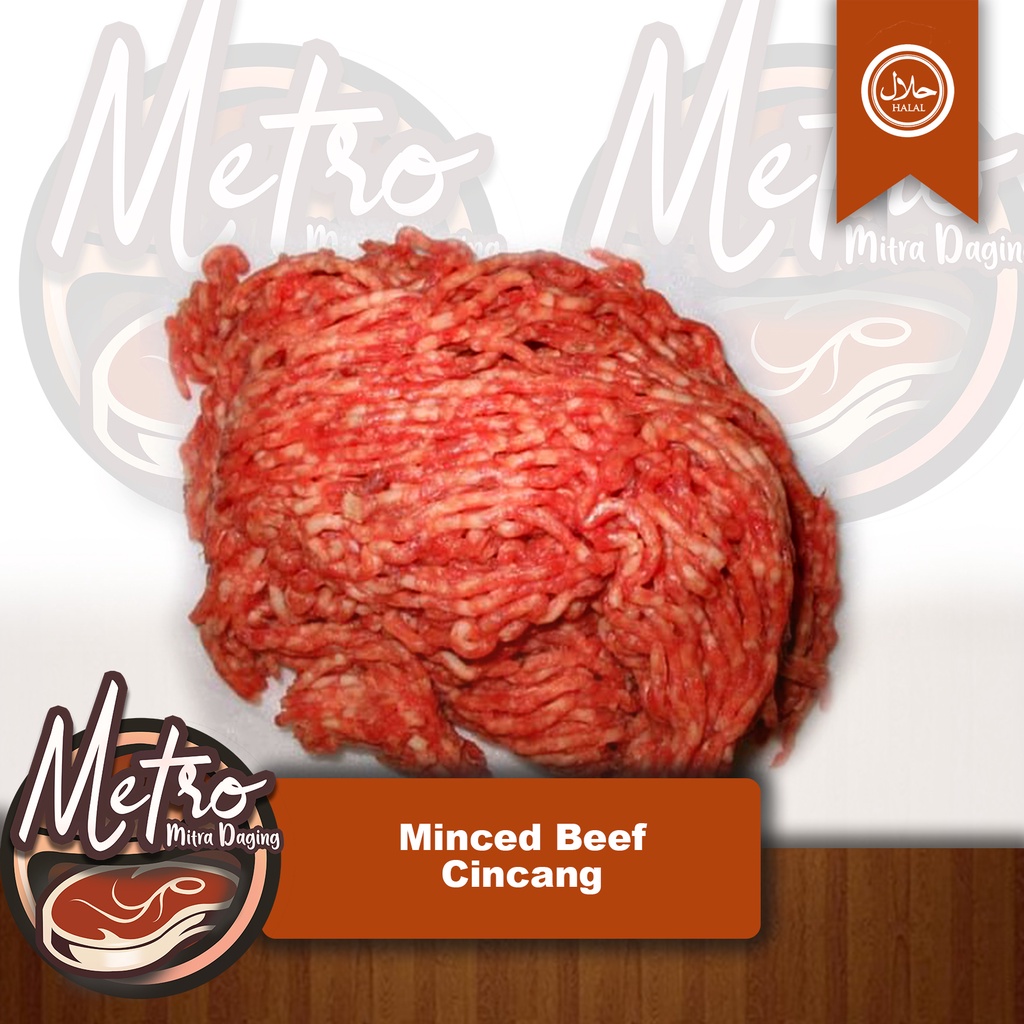 

Daging Sapi Giling / Cincang (Ground Beef) Kemasan 1kg CL90 Premium