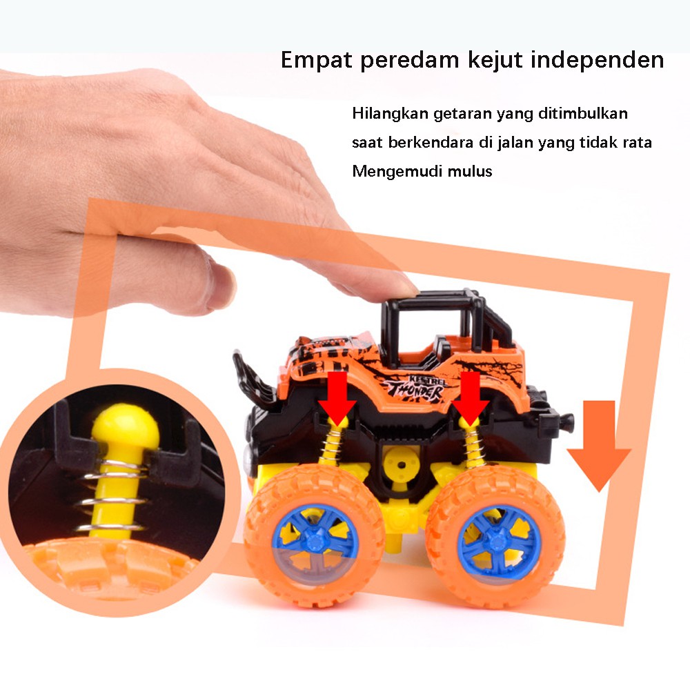 Mainan Mobil Anak Monster Zap Jip Off Road 4 Drive Inertial Bigfoot-8
