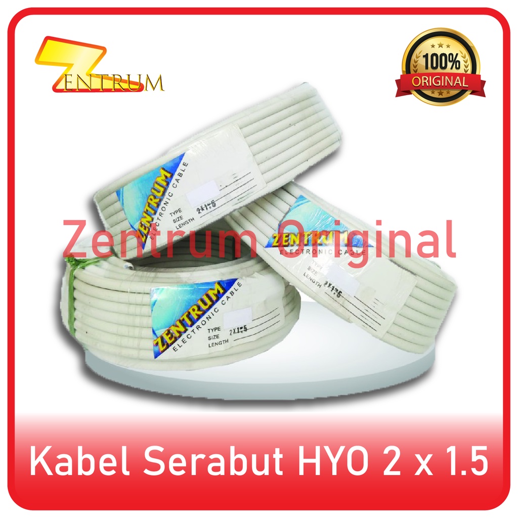 Kabel Listrik Serabut HYO 2 x 1.5 (50 Meter)