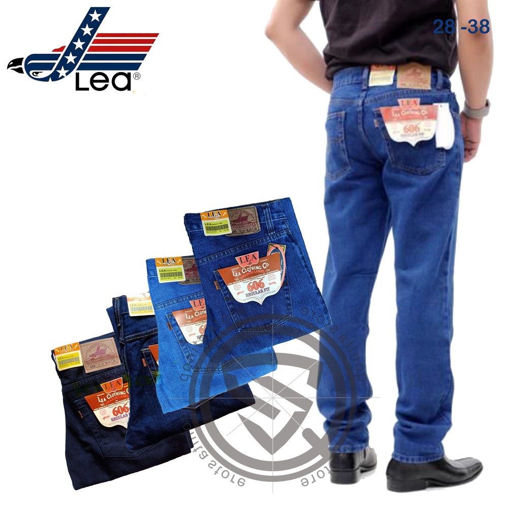 celana lea standar / reguler / denim original sakua / celana jeans pria reguler panjang selvedge