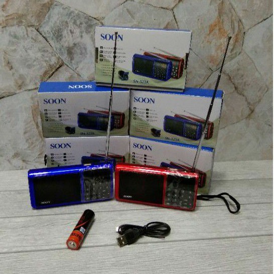 Promo!!! Radio 3 Band Portable Soon SN 523A Speaker Untuk Murotal Alquran Extra Bass Berkualitas