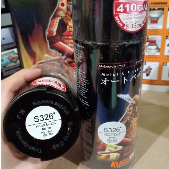 Samurai Paint Kurobushi Cat Semprot Pilox Pilok Warna Hitam Metalik / Pearl Black (S326*) 400ml