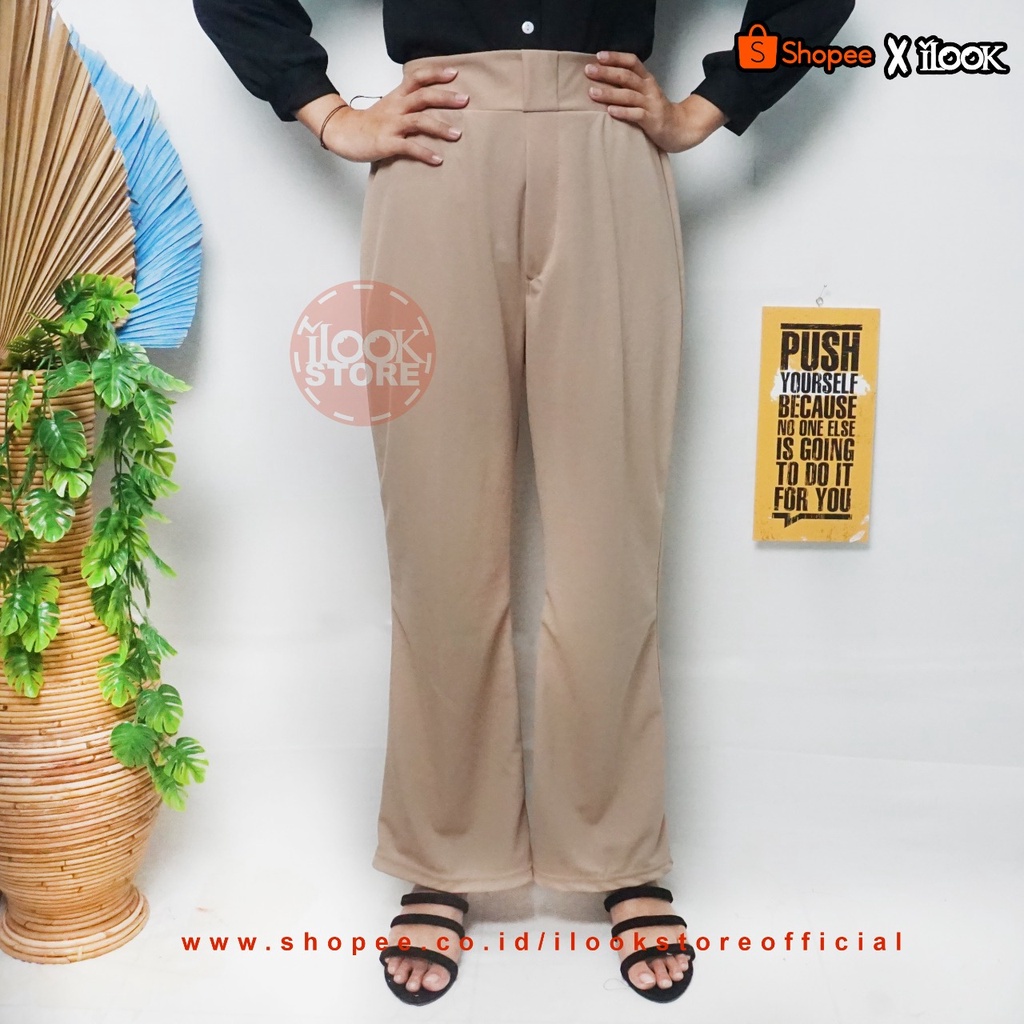 ilook | Kulot Highwaist Wanita Korean Style Bahan Creap | Vera Pant | Kulot Vera