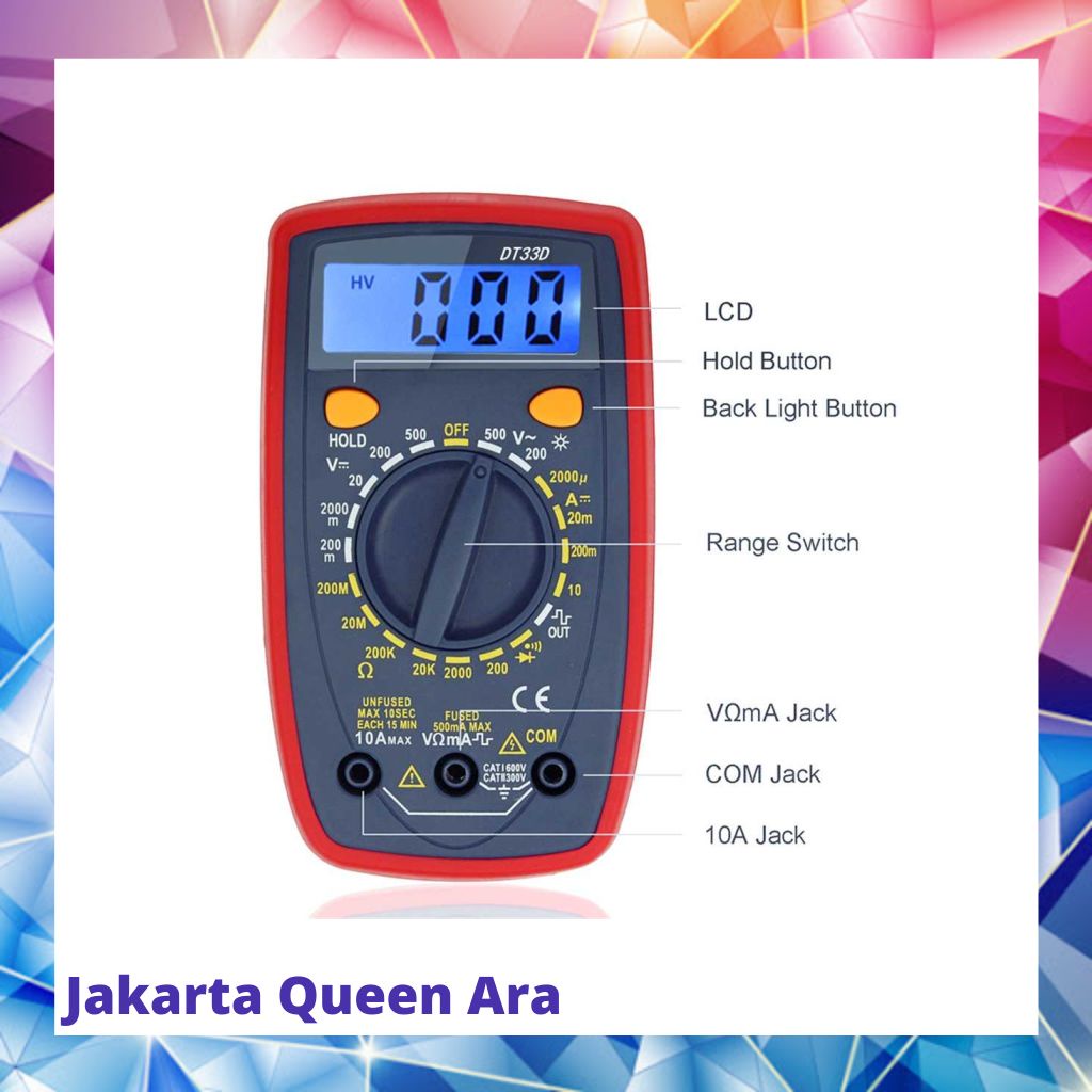 Pocket Size Digital Multimeter AC/DC Voltage Tester - DT33