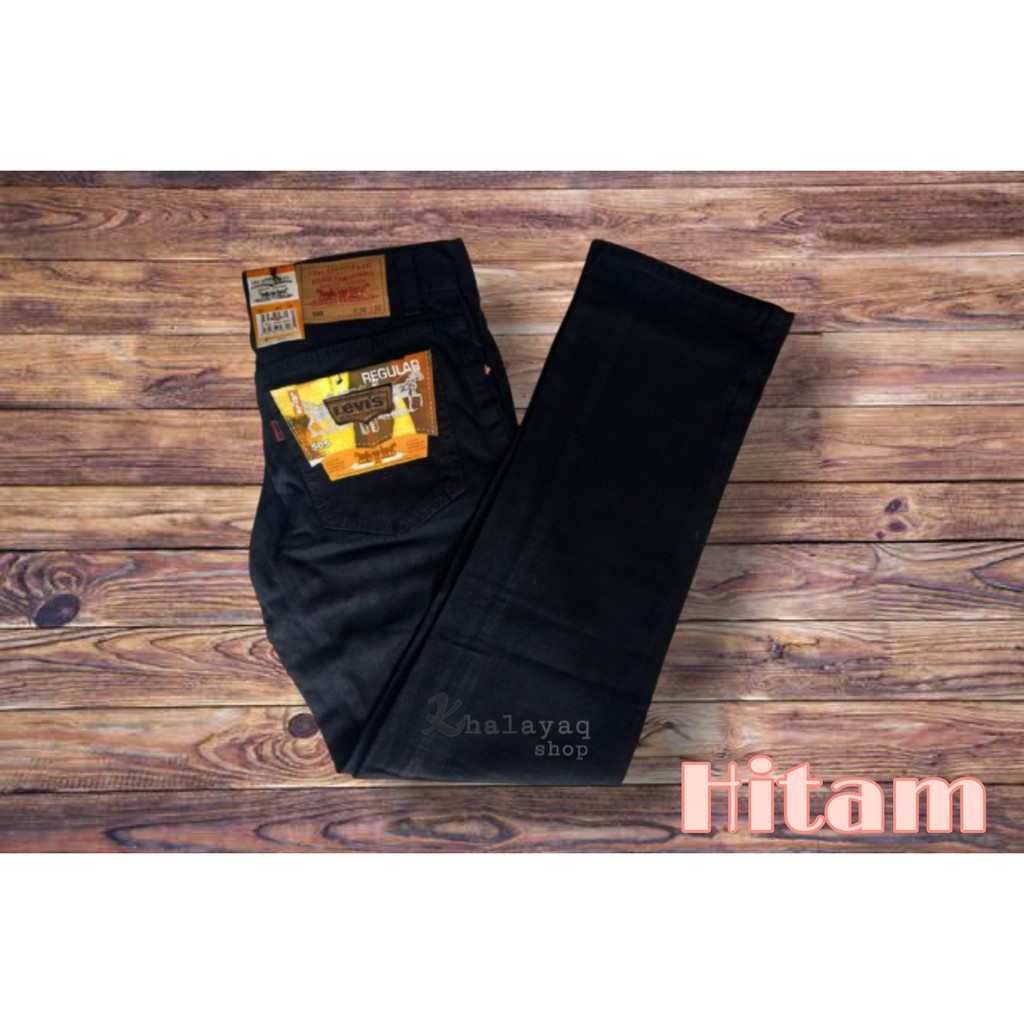 Celana Jeans Panjang Pria Standart Reguler Warna Hitam Nevy Biostune Bioblits  Nomer 28-38