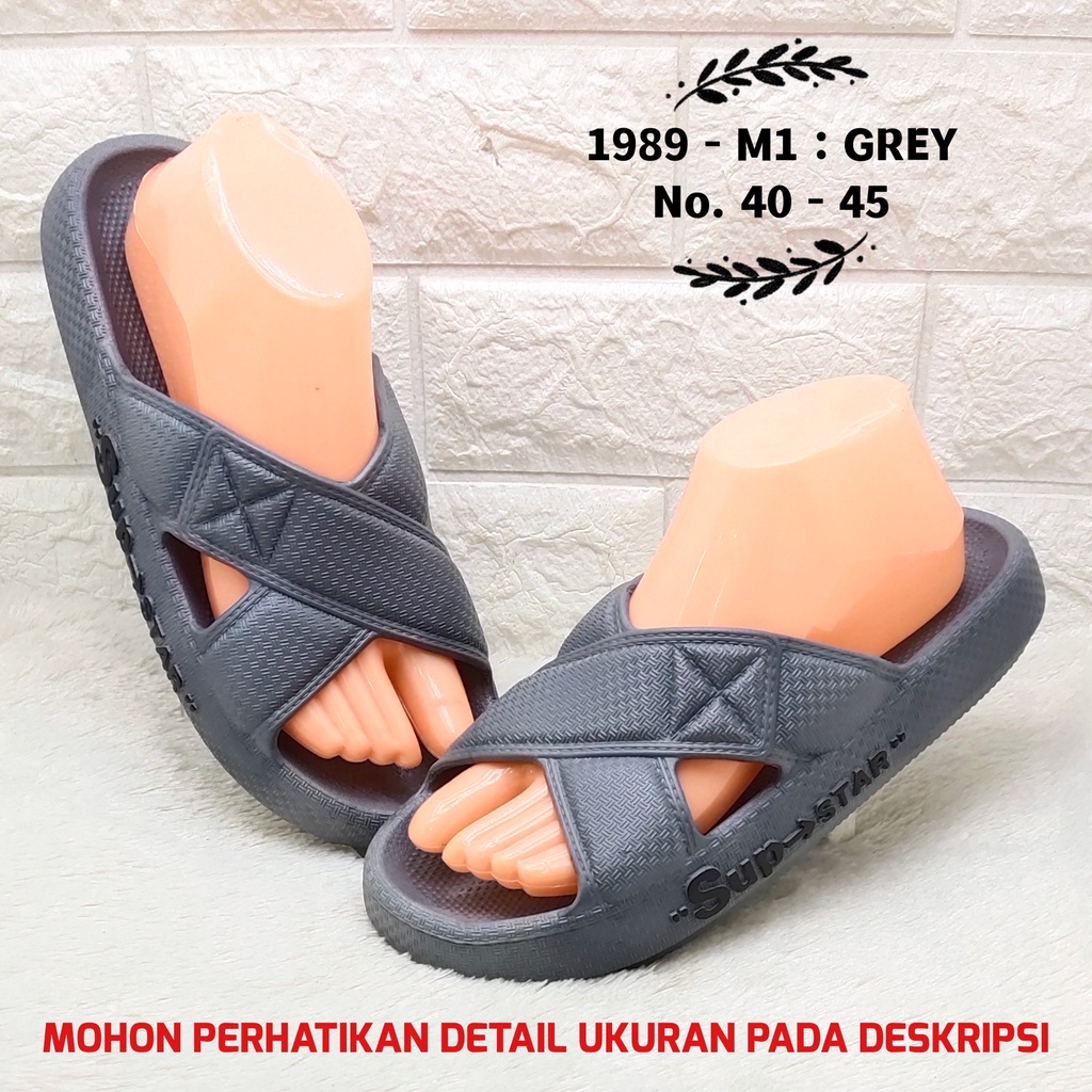 BALANCE 1989 M1 SANDAL PRIA SLOP SILANG ORIGINAL SENDAL JELLY LENTUR ANTI SLIP EMPUK KUALITAS TERJAMIN