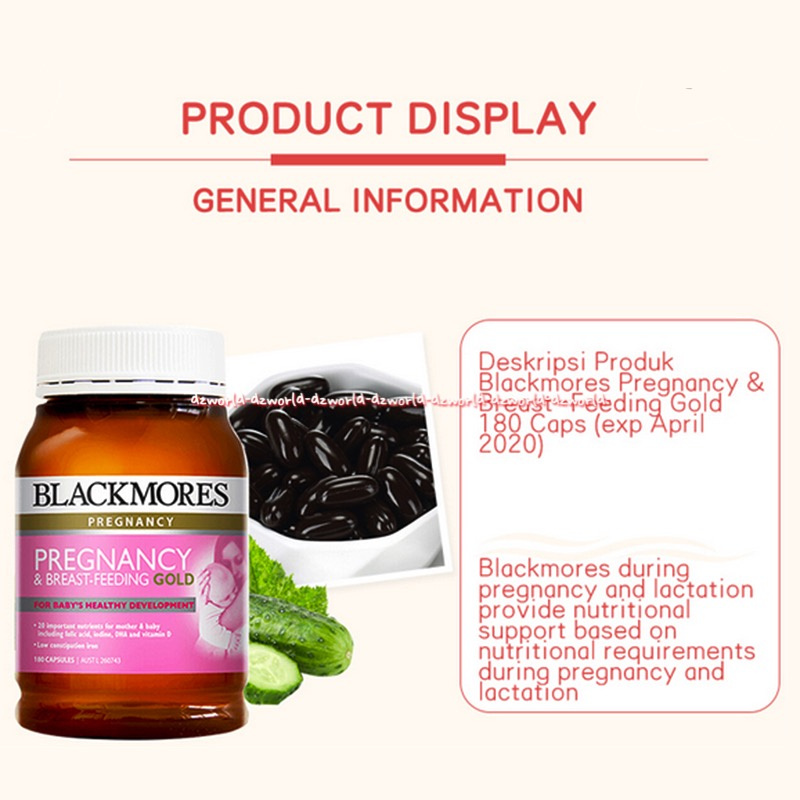 Blackmores Pregrancy &amp; Breast Feeding Gold Vitamin Untuk 180Kapsul