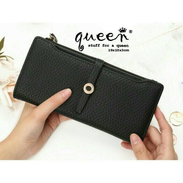 Dompet tali lipat selempang slempang clip sleting klip magnet muat banyak imut lucu korea merah biru nude pink hitam promo diskon cewek wanita