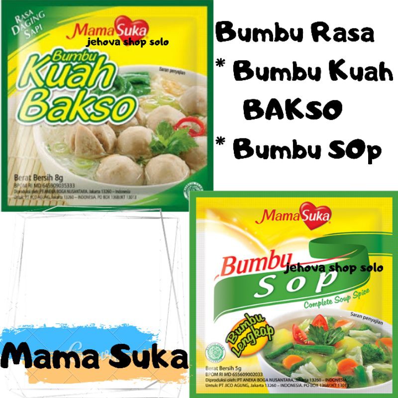 

Mamasuka Bumbu kuah bakso dan bumbu sop 12 pc x 8 gr Murah