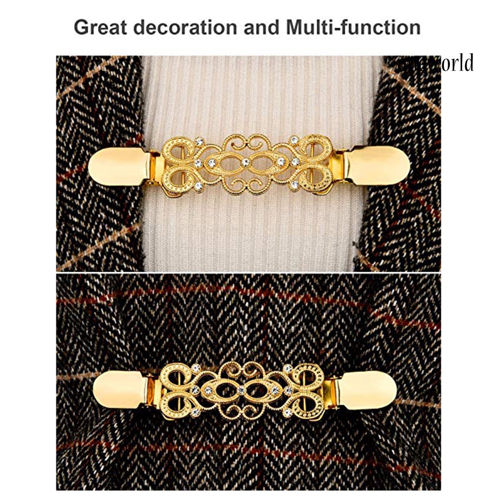 OW@ 5Pcs/Set Vintage Women Cardigan Collar Clip Flower Dress Shawl Clasp Decoration