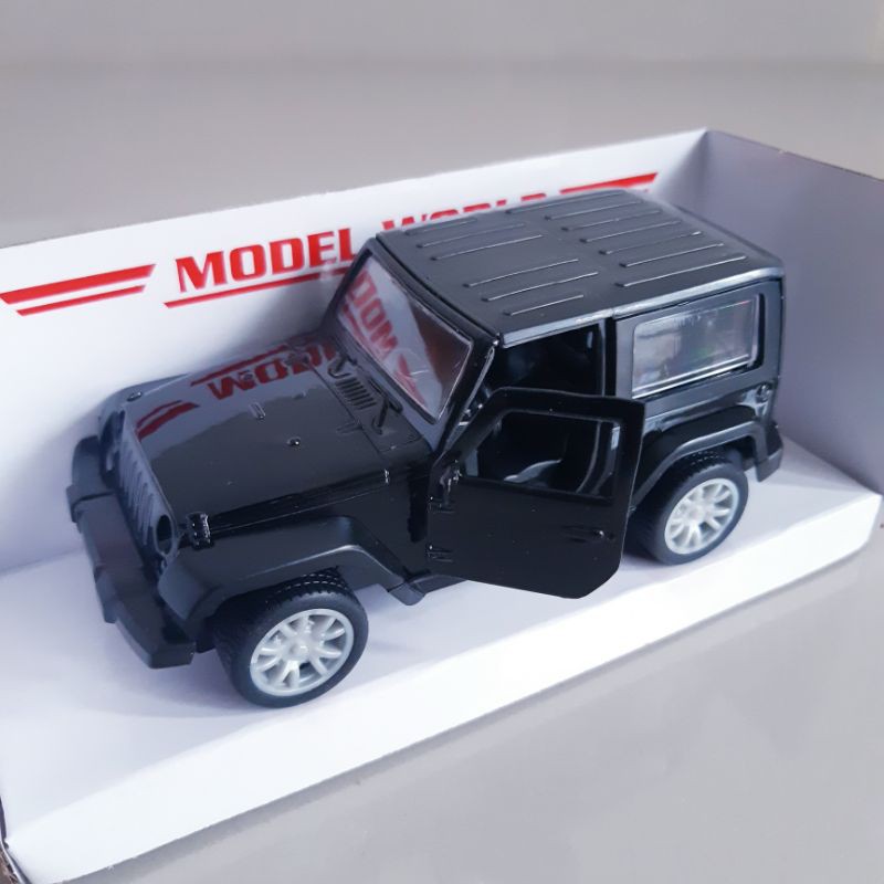 Diecast Mobil Jeep Wrangler Alloy - Miniatur Car Offroad Die Cast